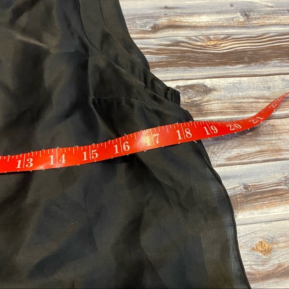 Space Style Concept Silk Overlay Sleeveless Shift Knee Length Dress Black Sz L - Picture 9 of 9